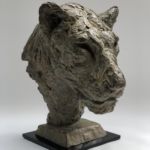 Isabelle Carabantes - Tête de lionne - bronze - 39 x 27 x 26 cm - 8900 €