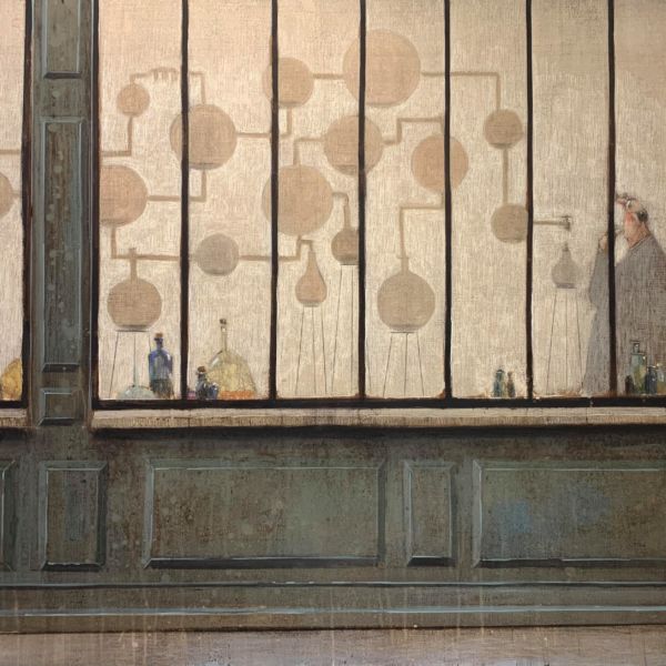 Thomas Bossard - L'alambic - huile sur toile - 81 x 116 cm - 4500 €