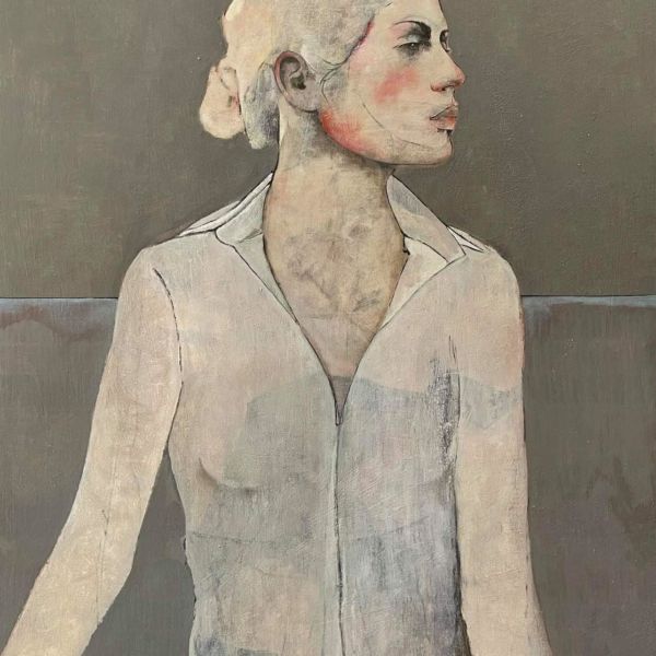 André Lundquist - Lettre en Avril x - oil on wood - 100 x 80 cm - 4200 €