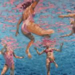 Luc Lavenseau - La piscine - huile sur toile - 65 x 92 cm - 2600 €