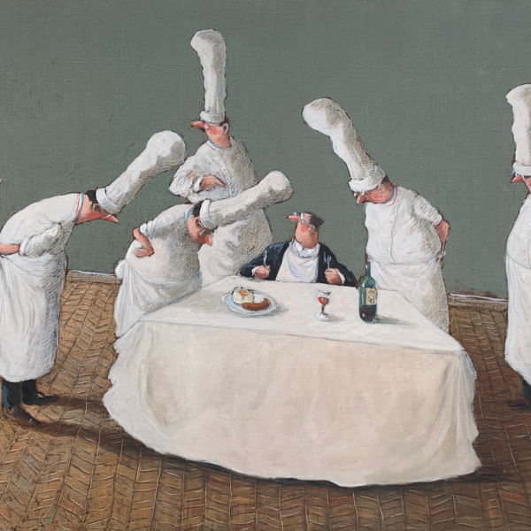 Thomas Bossard - L'oeuf au plat - huile sur toile - 81 x 116 cm - 5500 €