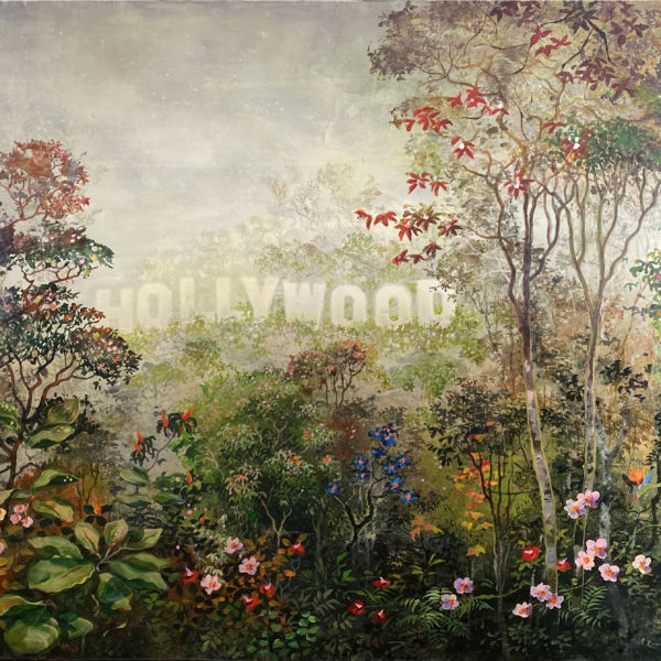 Eric Roux Fontaine - Hollywood - Pigments, résine, et poudre de marbre sur toile - 80 x 100 cm