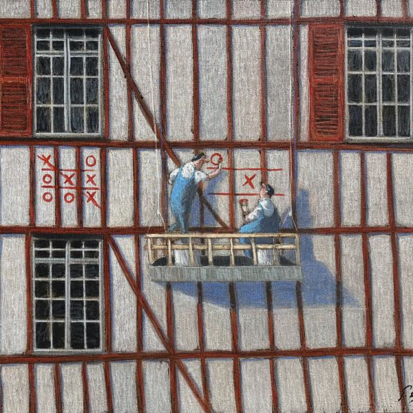 Thomas Bossard - Les peintres - huile sur toile - 73 x 92 cm - 5000 €
