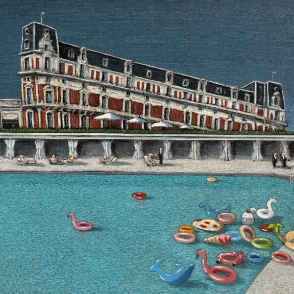 Thomas Bossard - Hôtel du Palais - huile sur toile - 97 x 130 cm - 7000 €