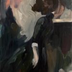 Swan Scalabre - Femme d'intérieur n°3 - huile sur bois - 15 x 12 cm - sold