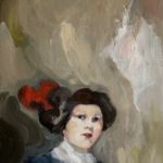 Swan Scalabre - La confession de Rosie - huile sur bois - 20 x 15 cm
