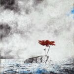 Antoine Josse - Les longs voyages - technique mixte - 40 x 40 cm