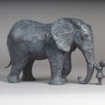 Sophie Verger – Louise au zoo – Bronze – 28 x 46 x 17 cm – Fonderie Harze – 5800€