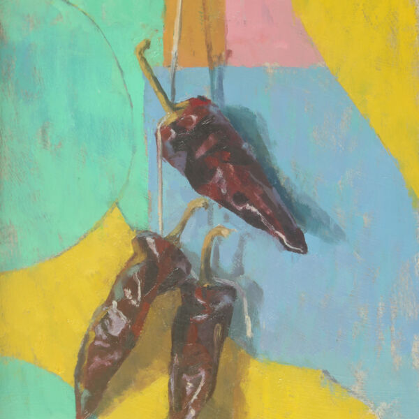 Ben Brotherton - Piments de Bipertegia - huile sur bois - 34 x 24 cm - 850€