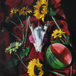 Jordan Nobuko Baker – Vanitas Litha Flush – huile sur toile – 50 x 40 cm