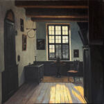 Richard T Scott – Intérieur Hollandais – huile sur lin – 61 x 55 cm