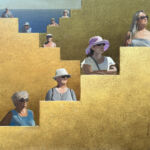 Frédéric Blaimont – Les spectateurs – huile sur toile – 80 x 80 cm – 2900 €