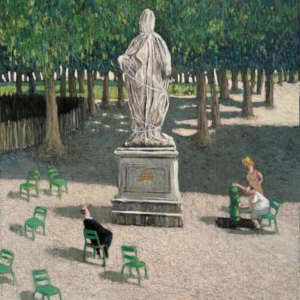 Thomas Bossard - Le Luxembourg, Paris - huile sur toile - 92 x 73 cm