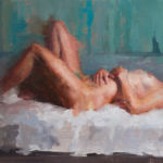 Maria Fernandez - La sieste - huile sur bois - 47 x 65 cm - 3900 €
