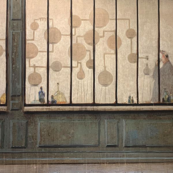 Thomas Bossard - L'alambic - huile sur toile - 81 x 116 cm - 4500 €