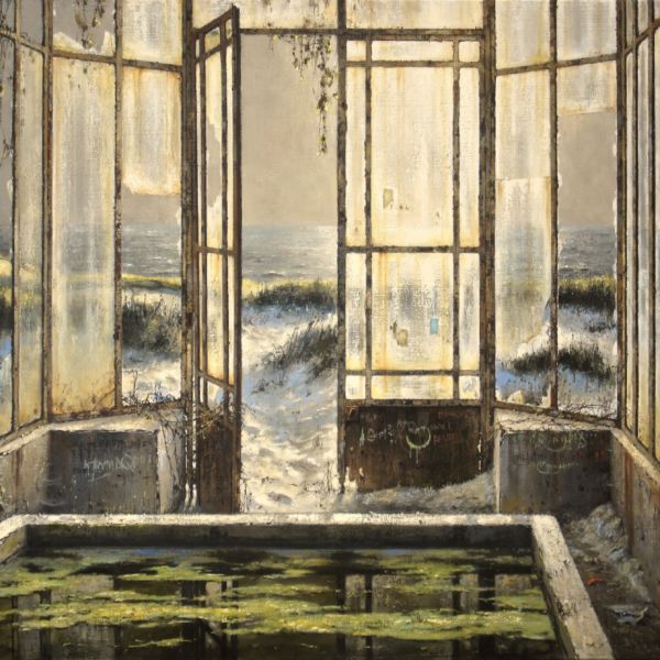 Christian Benoist - La serre des dunes - huile sur toile - 89 x 116 cm - 7500 €