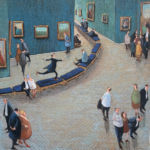 Thomas Bossard - Les banquettes - huile sur toile - 100 x 100 cm - 5500 €