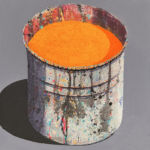 Stéphane Braud - Pot à pigments - pigments sur métal - 35 x 35 cm - 1500 €