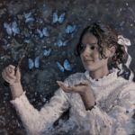 Luc Lavenseau - Valse papillons - huile sur toile - 54 x 65 cm - 2100 €