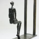 Nancy Vuylsteke de Laps - De l'autre côté du moiroir - bronze - 34 x 34 x 10 cm - 3500 €