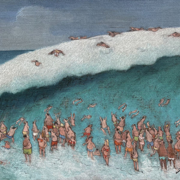 Thomas Bossard - La vague - huile sur toile - 65 x 92 cm - 4900 €