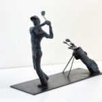 Valentine Laude - Golfeur - bronze - 27 x 10 x 20 cm - 2200 €