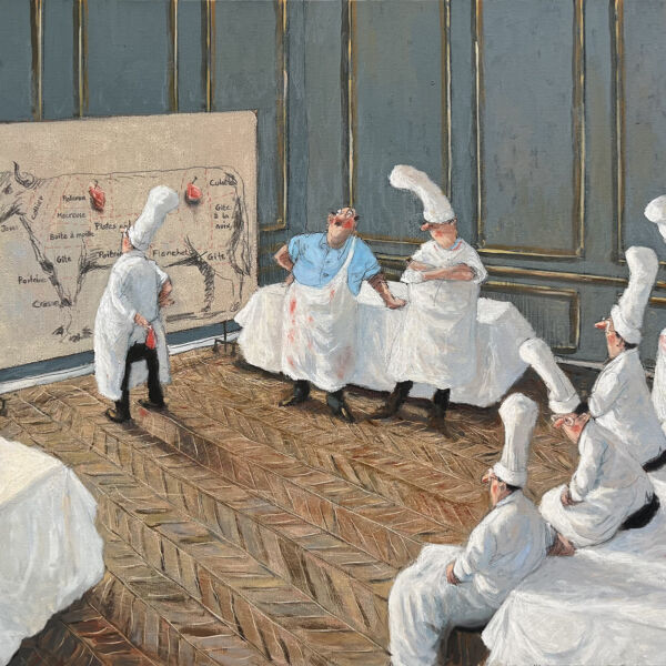 Thomas Bossard - L'anatomie du boeuf - huile sur toile - 81 x 116 cm - 5500 €