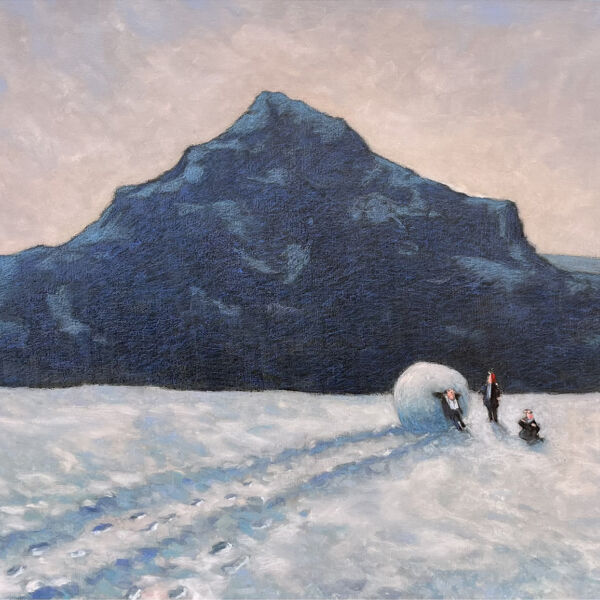 Thomas Bossard - Boule de neige - huile sur toile - 81 x 116 cm - 5500 €