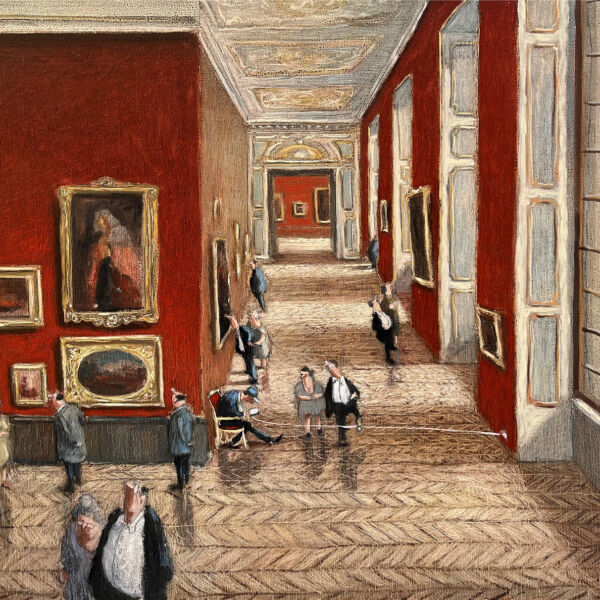 Thomas Bossard - Le musée - huile sur toile - 81 x 116 cm - 5500 €
