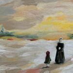 Swan Scalabre - L'hiver n°9 - huile sur bois - 14 x 20 cm
