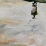 Swan Scalabre - L'hiver n°13 - huile sur bois - 18 x 12 cm