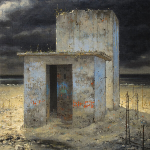 Christian Benoist - Curiosité - huile sur toile - 46 x 38 cm