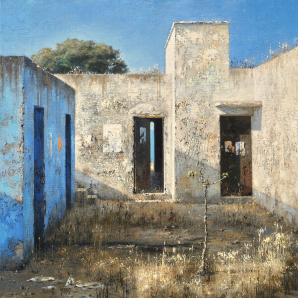 Christian Benoist - Détour - huile sur toile - 60 x 60 cm