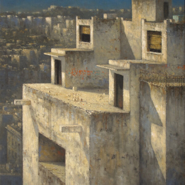 Christian Benoist - Gradins - huile sur toile - 55 x 46 cm