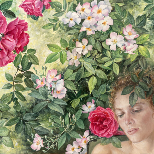 Francine Van Hove - Le parfum des roses - huile sur toile - 46 x 65 cm - 10500 €