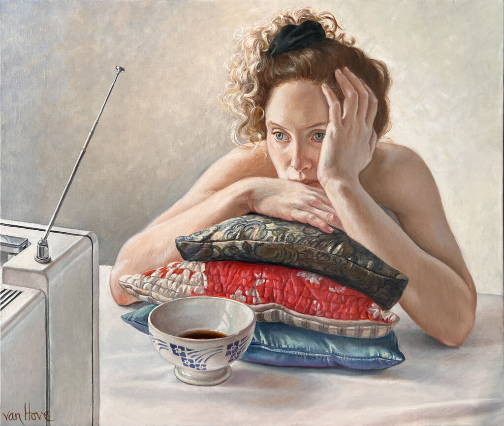 Francine Van Hove - Fascinée - huile sur toile - 46 x 55 cm - 9500 €