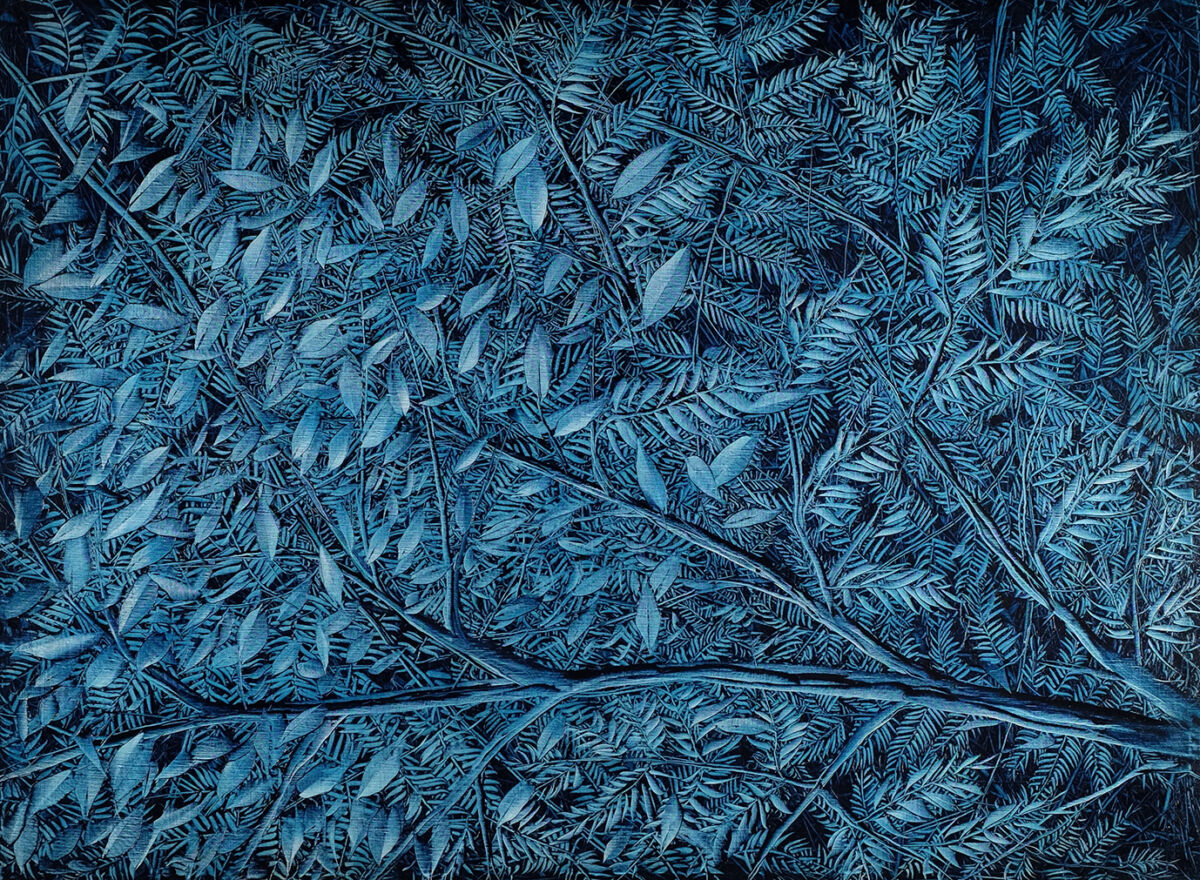Laurent de Vismes - Bois bleu - huile sur toile - 81 x 100 cm - 3200 €
