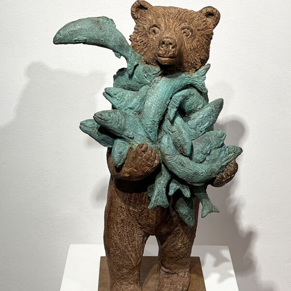 Sophie Verger - Ours au Kamchatka - bronze - 99 x 29 x 28 cm - 5400€