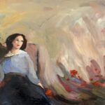 Swan Scalabre - Madame Bovary - huile sur bois - 20 x 30 cm - 1500 €