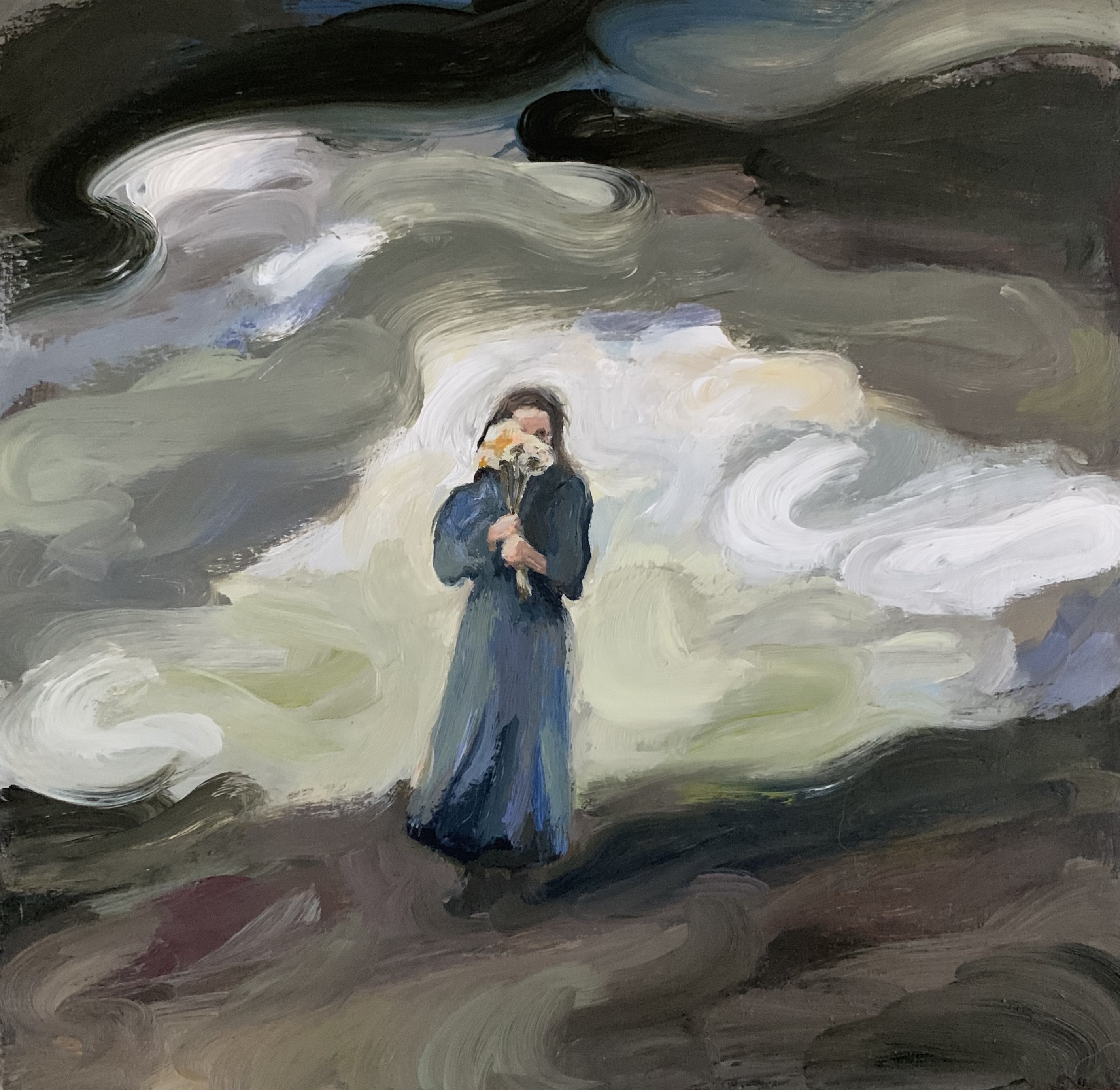 Swan Scalabre - Jane Eyre - huile sur bois - 15 x 15 cm - 800 €