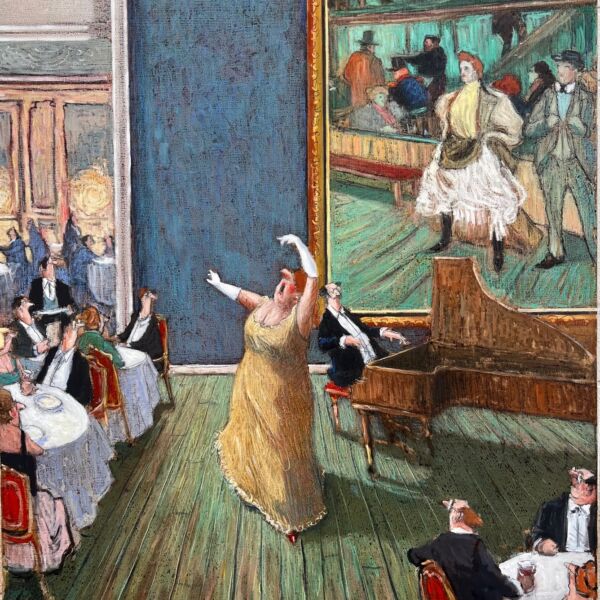 Thomas Bossard - La cantatrice - huile sur toile - 116 x 89 cm