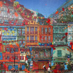 Stepart - Old Chinatown - technique mixte sur toile - 67 x 96 cm - 2800€