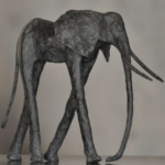 Sylvie Mangaud - Grand éléphant - bronze - 28x23x10cm