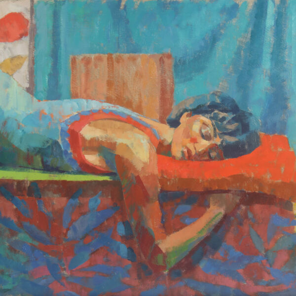 Ben Brotherton - La dormeuse - huile sur bois - 42 x 55 cm - 1250€