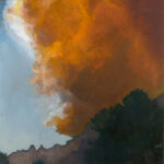 Marc Vuillermoz - Incendie en Corse - diptyque (2x50x50cm) huile sur toile