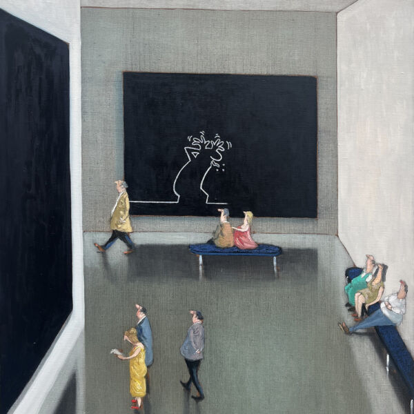 Thomas Bossard - La Linea - huile sur toile - 92 x 73 cm