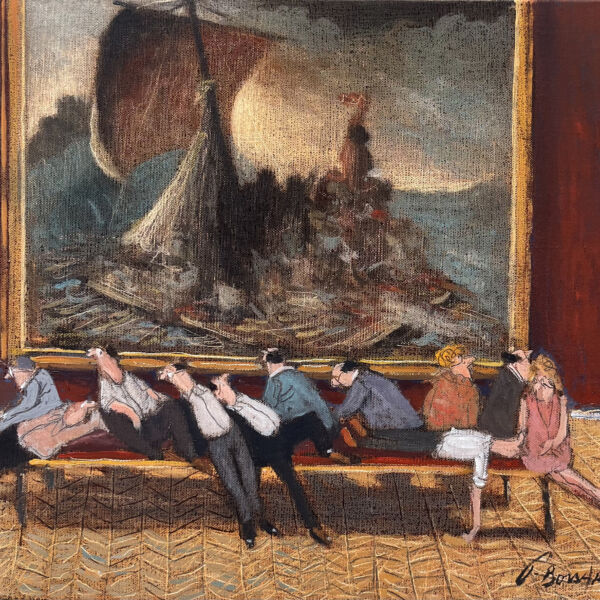 Thomas Bossard - La brochette - huile sur toile - 46 x 38 cm