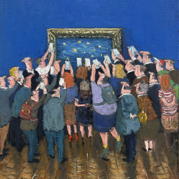 Thomas Bossard - La nuit étoilée - huile sur toile - 46 x 38 cm