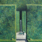 Thomas Bossard - Le jet d'eau - huile sur toile - 116 x 89 cm