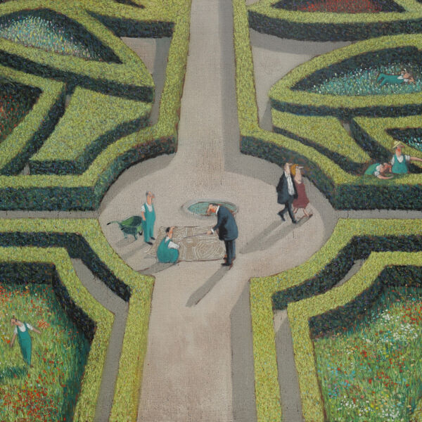 Thomas Bossard - Le paysagiste - huile sur toile - 89 x 116 cm